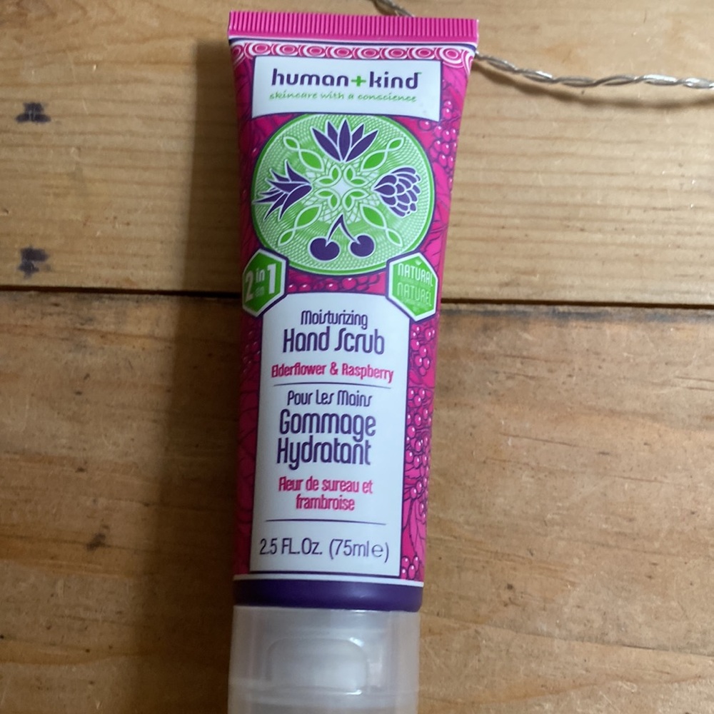 Human+Kind Elderflower & Raspberry Moisturizing Vegan Hand Scrub  2.5 fl oz. NEW